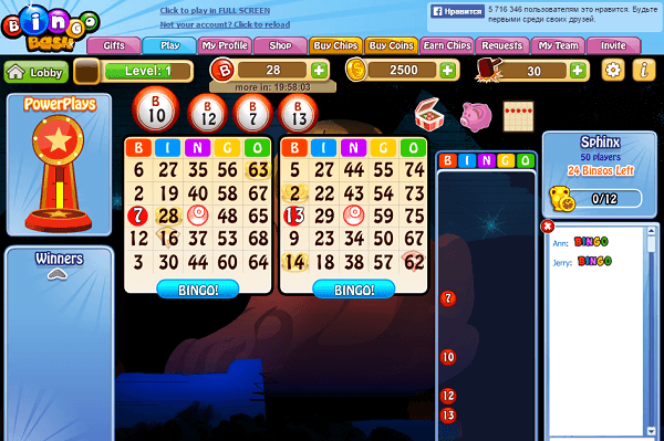 Bingo Bash Online Game