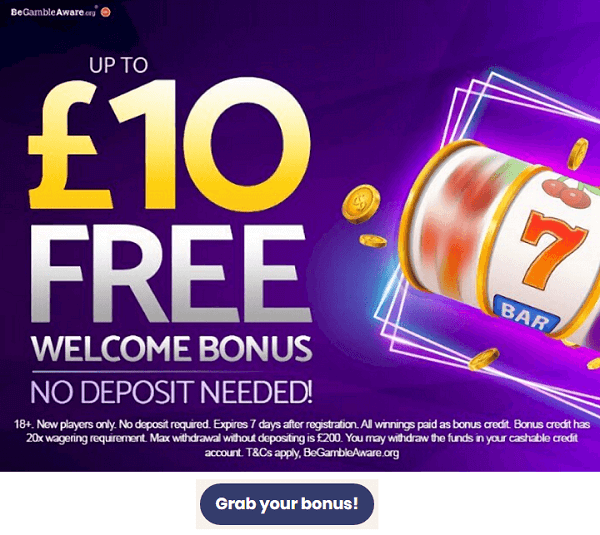 welcome bonus no deposit online casino